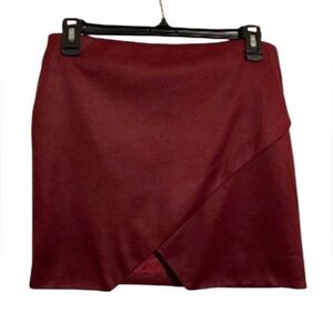 NWT Gianni Bini Velvet Tulip Burgundy Garnet Maroon Mini Skirt Valentines